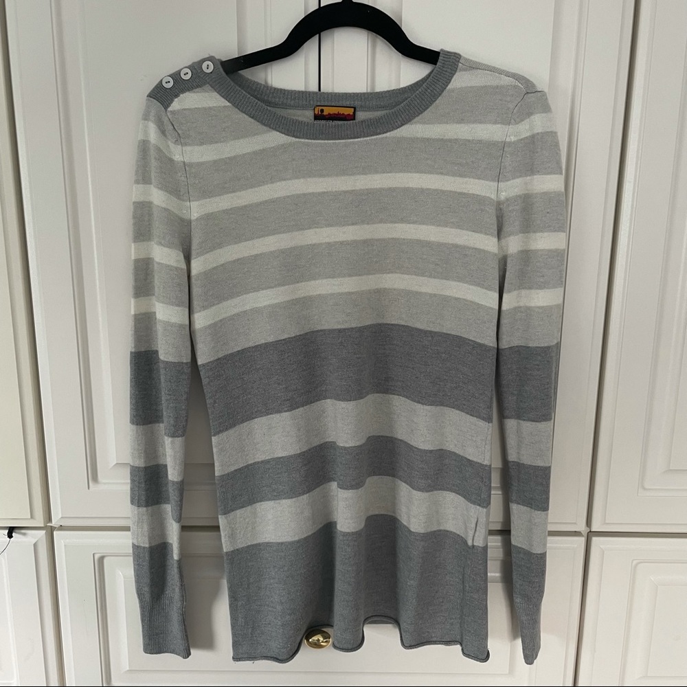 Brooklyn Industries Grey Striped Angora Sweater XS